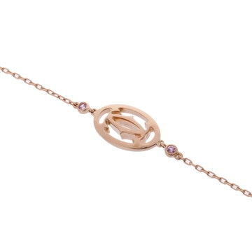カルティエ ロゴドゥーブル ブレスレット ゴールド K18ピンクゴールド PG レディース ジュエリー 【中古】【jewelry】