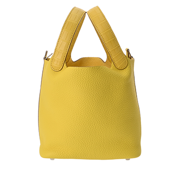 エルメス ピコタン ロックタッチ PM ミモザ/ライム トリヨンクレマンス/アリゲーターマット レディース バッグ 【中古】【bag】