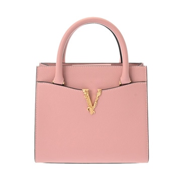 ヴェルサーチ 2WAY ハンドバッグ ピンク レザー レディース バッグ 【中古】【bag】