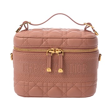ディオール カナージュ DIORTRAVEL ヴァニティ スモール ピンク S5488UNTR_M49P ラムスキン レディース バッグ 【中古】【bag】