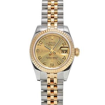 ロレックス デイトジャスト 179173 シャンパンコンセントリック レディース 時計 【中古】【wristwatch】