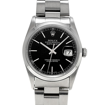 ロレックス デイトジャスト 16200 ブラック メンズ 時計 【中古】【wristwatch】