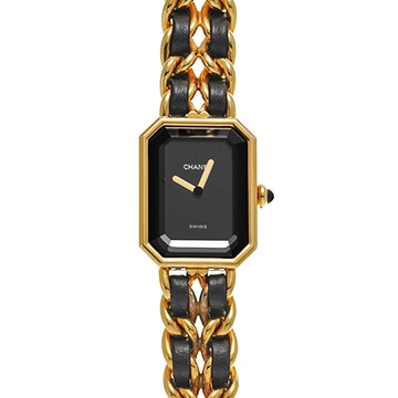 シャネル プルミエール M H0001 ブラック レディース 時計 【中古】【wristwatch】