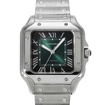 カルティエ サントス ドゥ カルティエ MM WSSA0061 グリーン・グラデーション メンズ 時計 【中古】【wristwatch】