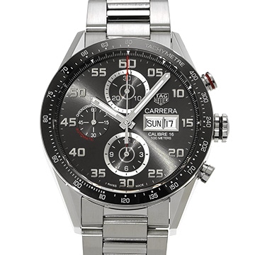 タグ ホイヤー カレラ キャリバー16 クロノグラフ デイデイト CV2A1U.BA0738 グレー メンズ 時計 【中古】【wristwatch】