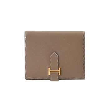 エルメス ベアン コンパクト エトゥープ ヴォーマダム ユニセックス 財布 【中古】【purse】