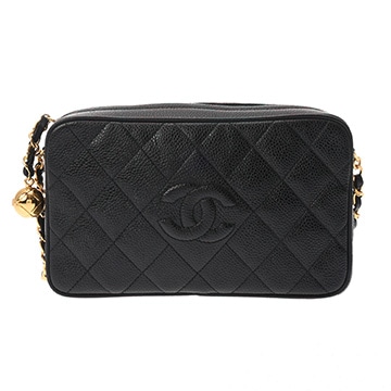 シャネル マトラッセ チェーンショルダー ブラック キャビアスキン レディース バッグ 【中古】【bag】