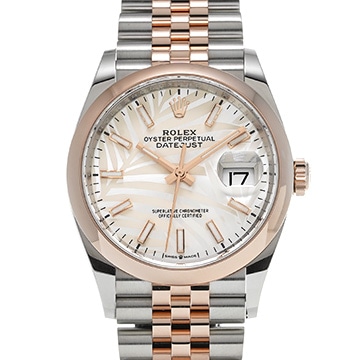ロレックス デイトジャスト 36 126201 シルバー/パームモチーフ メンズ 時計 【中古】【wristwatch】