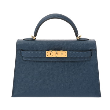 エルメス ミニケリー 2 ブルードプリュス ヴォーエプソン レディース バッグ 【中古】【bag】