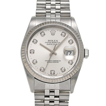 ロレックス デイトジャスト 16234G シルバー/ダイヤモンド メンズ 時計 【中古】【wristwatch】