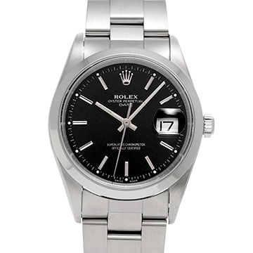 ロレックス オイスターパーペチュアル デイト 15200 ブラック メンズ 時計 【中古】【wristwatch】