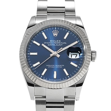 ロレックス デイトジャスト 36 126234 ブライトブルー メンズ 時計 【中古】【wristwatch】