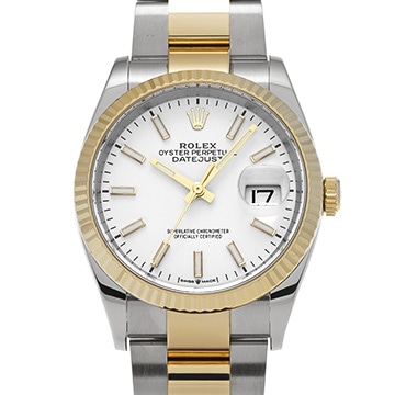 ロレックス デイトジャスト 36 126233 ホワイト メンズ 時計 【中古】【wristwatch】
