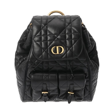 ディオール マクロカナージュ Dior Caro バックパック　ミディアム ブラック M6301UNOZ_M900 ラムスキン レディース バッグ 【中古】【bag】