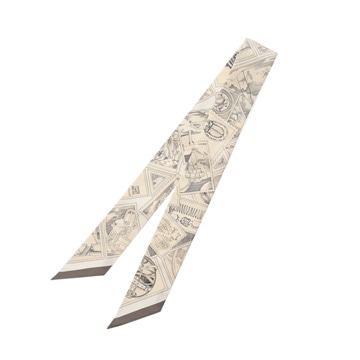 エルメス ツイリー STAMPS OF FAUBOURG クリーム系/マルチカラー シルク100％ レディース 【未使用】【other】