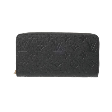 ルイ ヴィトン モノグラムアンプラント ジッピーウォレット ノワール M61864 レザー ユニセックス 財布 【中古】【purse】