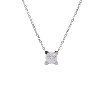 ハリー ウィンストン HWロゴ スタッド ネックレス シルバー PIDPRD005HWL Pt950プラチナ レディース ジュエリー 【中古】【jewelry】
