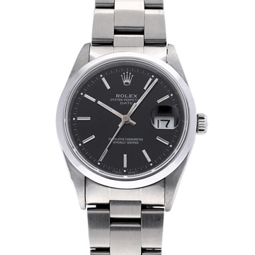 ロレックス オイスターパーペチュアル デイト 15200 ブラック メンズ 時計 【中古】【wristwatch】