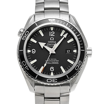 オメガ シーマスター プラネットオーシャン 600 コーアクシャル 2200.50 ブラック メンズ 時計 【中古】【wristwatch】