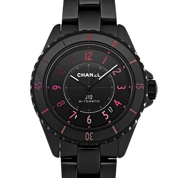 シャネル J12 BLUSH キャリバー 12.1 38mm H10312 ブラックラッカー/ダイヤモンド メンズ 時計 【中古】【wristwatch】