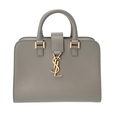 サンローラン ベイビーカバス 2WAY グレー MAL472466.0118 グレインドカーフ レディース バッグ 【中古】【bag】