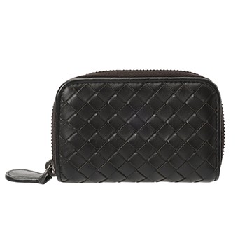 ボッテガ ヴェネタ イントレチャート  ブラウン レザー ユニセックス 財布 【中古】【purse】