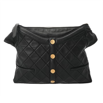 シャネル マトラッセ ブラック ラムスキン レディース バッグ 【中古】【bag】