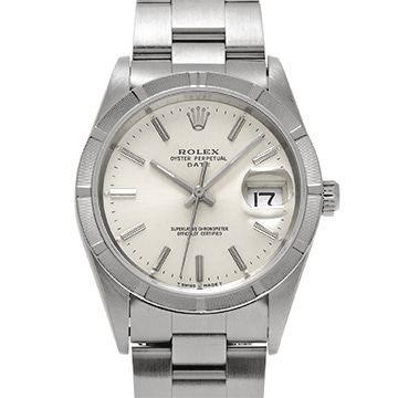 ロレックス オイスターパーペチュアル デイト 15210 シルバー メンズ 時計 【中古】【wristwatch】