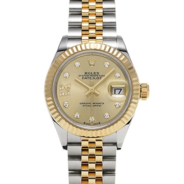 ロレックス レディ デイトジャスト 28 279173G シャンパン/ダイヤモンド レディース 時計 【中古】【wristwatch】