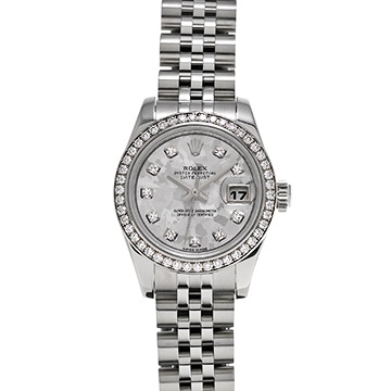 ロレックス デイトジャスト 179384G シルバークリスタル/ダイヤモンド レディース 時計 【中古】【wristwatch】