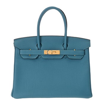 エルメス バーキン 30 ブルーイズミール トゴ レディース バッグ 【中古】【bag】