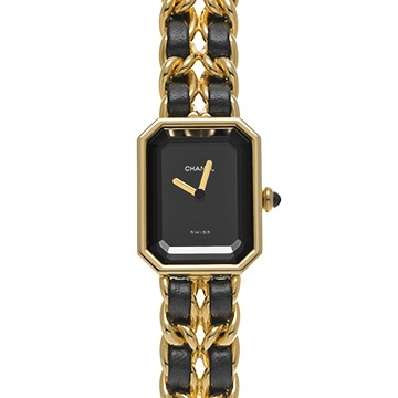 シャネル プルミエール L H0001 ブラック レディース 時計 【中古】【wristwatch】