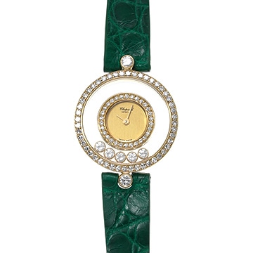 ショパール ハッピーダイヤモンド 20/3957 シャンパン レディース 時計 【中古】【wristwatch】