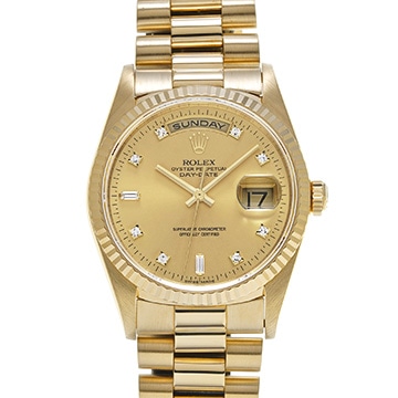 ロレックス デイデイト 18238A シャンパン/ダイヤモンド メンズ 時計 【中古】【wristwatch】