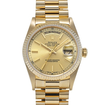 ロレックス デイデイト 36 18038 シャンパン メンズ 時計 【中古】【wristwatch】