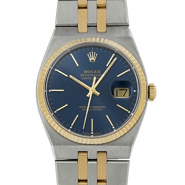 ロレックス オイスタークォーツ デイトジャスト 17013 ブルー メンズ 時計 【中古】【wristwatch】