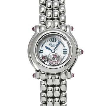 ショパール ハッピースポーツ 27/8250-42 ホワイトシェル レディース 時計 【中古】【wristwatch】