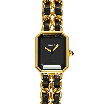シャネル プルミエール M H0001 ブラック レディース 時計 【中古】【wristwatch】