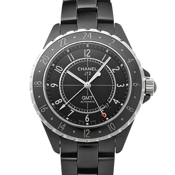 シャネル J12 GMT 42MM H2012 ブラック メンズ 時計 【中古】【wristwatch】