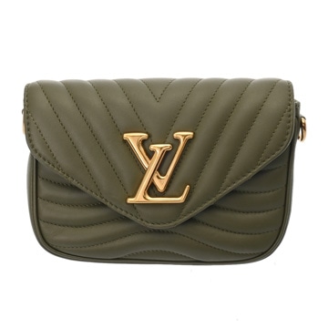 ルイ ヴィトン ニューウェーブ ミュルティ ポシェット カーキ M56471 カーフレザー レディース バッグ 【中古】【bag】