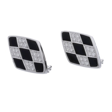 ミキモト ダイヤチェック イヤリング シルバー K18ホワイトゴールド WG レディース ジュエリー 【中古】【jewelry】