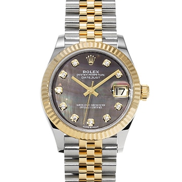ロレックス デイトジャスト 31 278273NG ブラックシェル/ダイヤモンド ユニセックス 時計 【中古】【wristwatch】