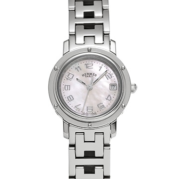 エルメス クリッパー ナクレ CL4.210.214/3796 ピンクシェル レディース 時計 【中古】【wristwatch】