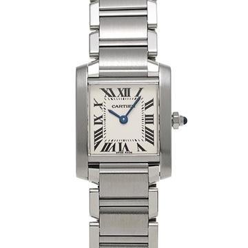 カルティエ タンクフランセーズ SM W51008Q3 シルバー レディース 時計 【中古】【wristwatch】