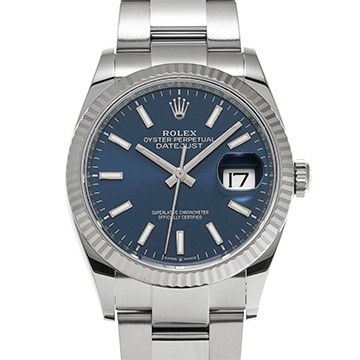 ロレックス デイトジャスト 36 126234 ブライトブルー メンズ 時計 【中古】【wristwatch】