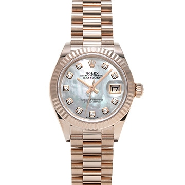 ロレックス レディ デイトジャスト 28 279175NG ホワイトシェル/ダイヤモンド レディース 時計 【中古】【wristwatch】