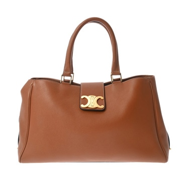 セリーヌ ミディアム アポリーヌ タン 114963FK6.04LU サドルカーフ レディース バッグ 【中古】【bag】