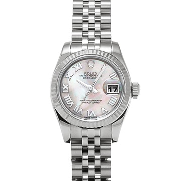 ロレックス レディ デイトジャスト 26 179174NR ホワイトシェル レディース 時計 【中古】【wristwatch】
