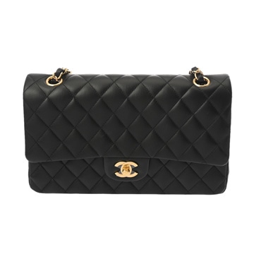シャネル マトラッセ 11.12 クラシック ハンドバッグ 25cm ブラック A01112 ラムスキン レディース バッグ 【中古】【bag】