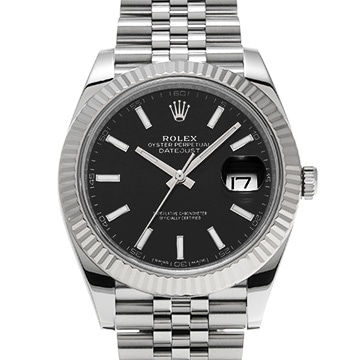 ロレックス デイトジャスト 41 126334 ブライトブラック メンズ 時計 【中古】【wristwatch】